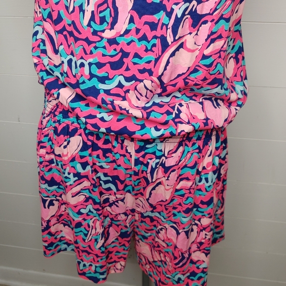 Lilly Pulitzer Tala romper lobstah roll size L - Picture 8 of 15